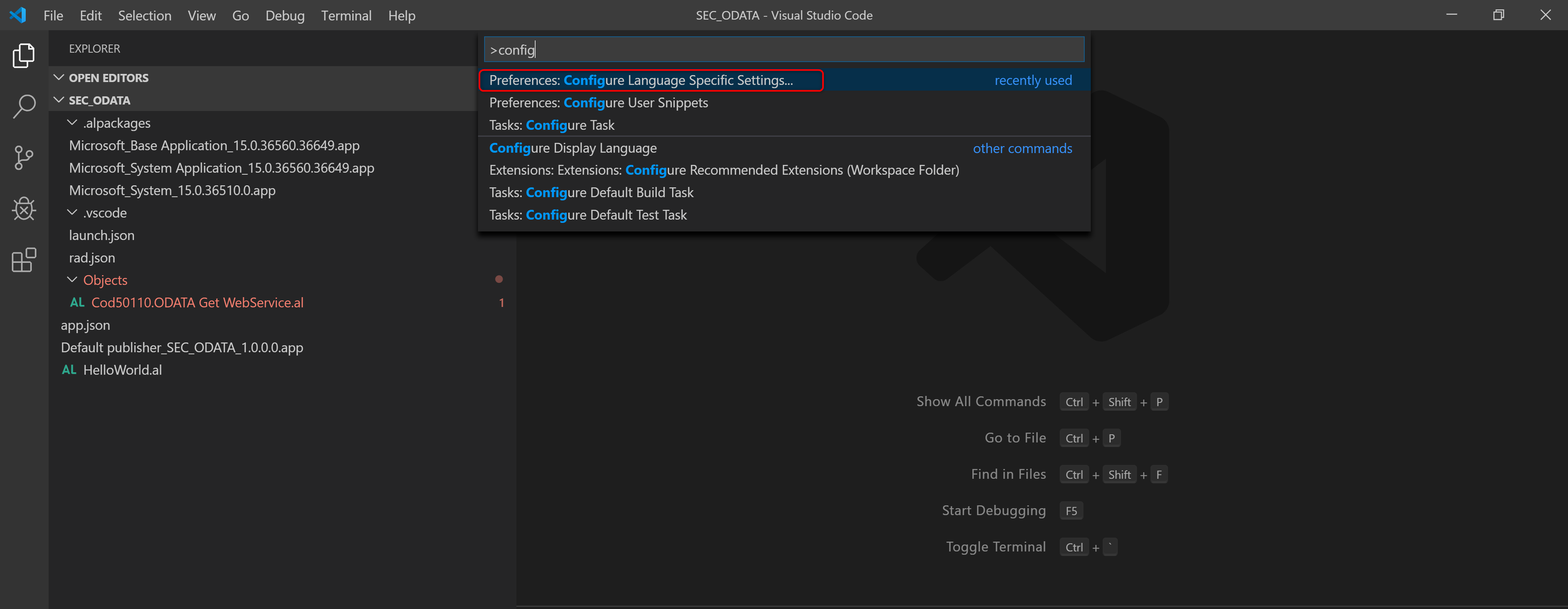 Visual Studio Code - Configure Language Specific Settings für .NET